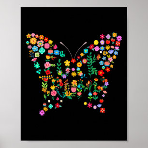 Subtle Anti Trump Shirt Floral Butterfly Hidden Me Poster