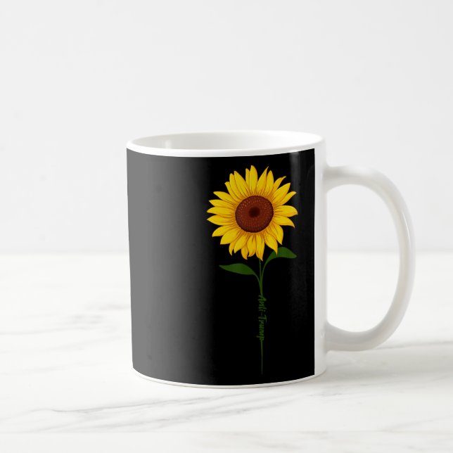 Subtle Anti Trump Shirt Sunflower  Coffee Mug (Right)