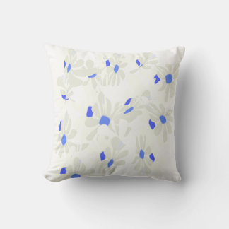 Subtle Beauty: Blue Floral Pattern Cushion