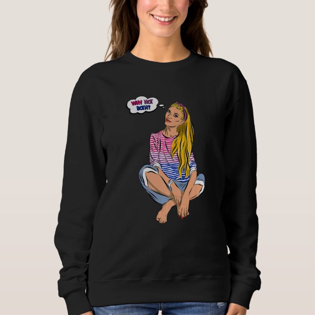 Subtle Bi Pride Why Not Both Discreet Bisexual Pri Sweatshirt (Front)