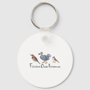 Subtle Bird Anti Trump Shirt Bird Flicker Dodo Tit Key Ring