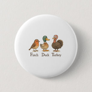 Subtle Bird Anti Trump Shirt Retro Bird Finch Duck 6 Cm Round Badge