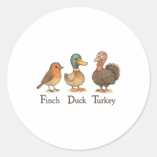 Subtle Bird Anti Trump Shirt Retro Bird Finch Duck Classic Round Sticker