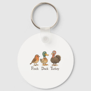 Subtle Bird Anti Trump Shirt Retro Bird Finch Duck Key Ring
