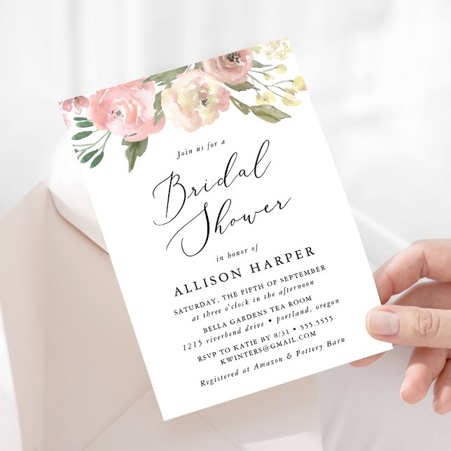 Subtle Blooms | Floral Bridal Shower Invitation (Creator Uploaded)