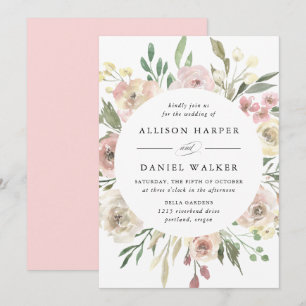Subtle Blooms   Wedding Invitation