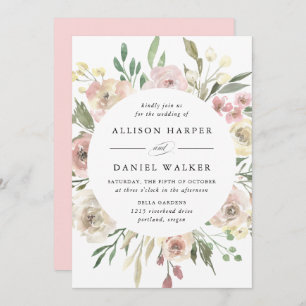 Subtle Blooms   Wedding Invitation