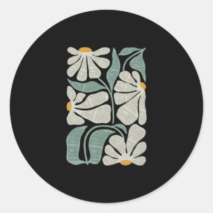 Subtle Boho Flowers Anti Trump1  Classic Round Sticker