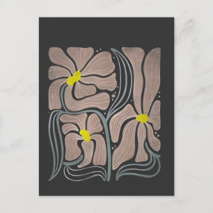 Subtle Boho Flowers Anti Trump Anti Maga Holiday Postcard