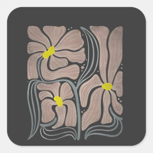 Subtle Boho Flowers Anti Trump Anti Maga Square Sticker