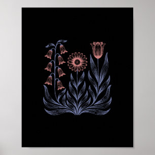 Subtle Boho Flowers Anti Trump Poster