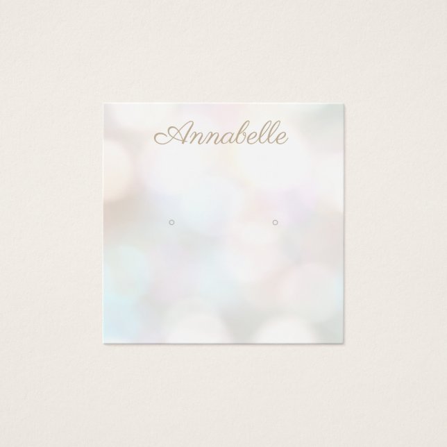 Subtle Bokeh Stud Earring Display Card (Front)
