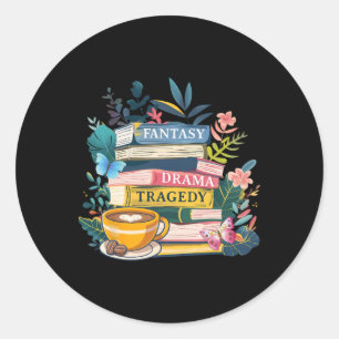 Subtle Book Anti-trump Shirt Book Fantasy Drama Tr Classic Round Sticker