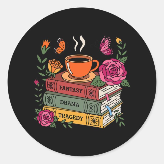 Subtle Book Anti Trump Shirt Book Fantasy Drama Tr Classic Round Sticker (Front)