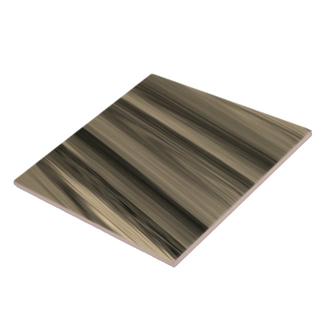  Subtle Brown Stripe  Ceramic Tile (Side)
