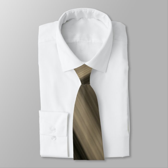  Subtle Brown Stripe  Tie (Tied)