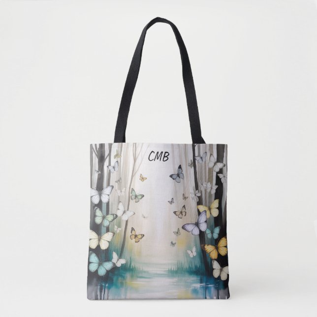 Subtle Butterflies Personalised Tote Bag (Front)