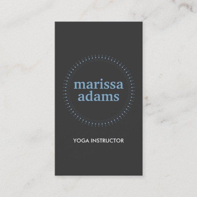 SUBTLE CIRCLE in BLUE/DK GRAY II Business Card (Front)