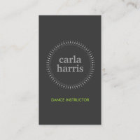 SUBTLE CIRCLE on DK GRAY Business Card