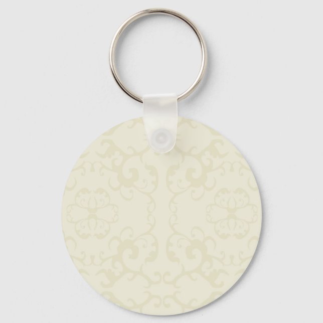 Subtle classic vintage pattern print -customise key ring (Front)