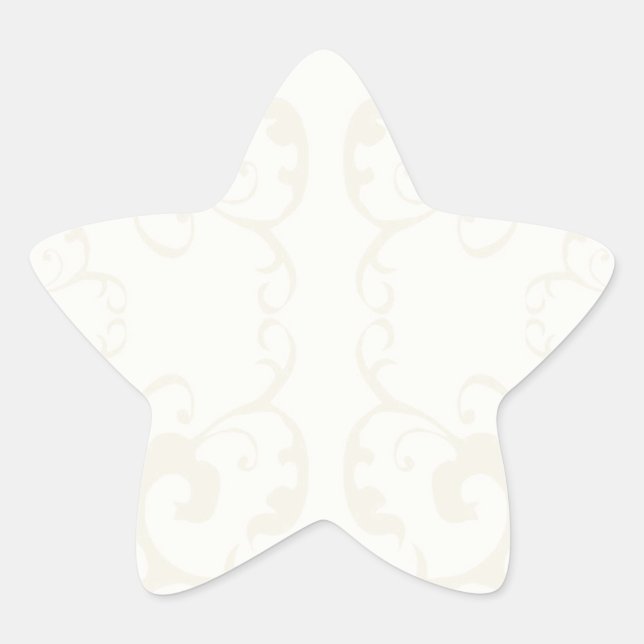 Subtle classic vintage pattern print -customise star sticker (Front)