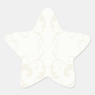 Subtle classic vintage pattern print -customise star sticker