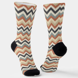 Subtle Colours and Zigzag Pattern Socks