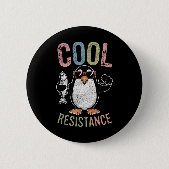 Subtle Cool Resistance Penguin Tariffs Protest Ant 6 Cm Round Badge (Front)
