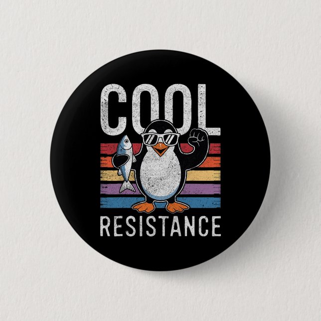 Subtle Cool Resistance Penguin Tariffs Protest Ant 6 Cm Round Badge (Front)