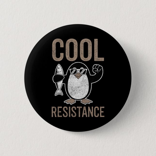 Subtle Cool Resistance Penguin Tariffs Protest Ant 6 Cm Round Badge (Front)