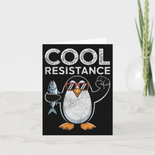 Subtle Cool Resistance Penguin Tariffs Protest Ant Card