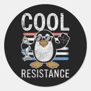 Subtle Cool Resistance Penguin Tariffs Protest Ant Classic Round Sticker