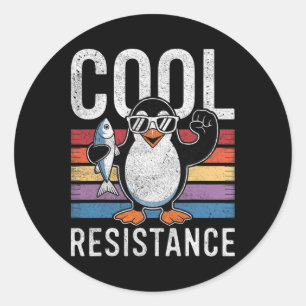 Subtle Cool Resistance Penguin Tariffs Protest Ant Classic Round Sticker