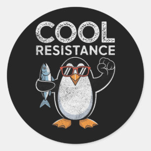 Subtle Cool Resistance Penguin Tariffs Protest Ant Classic Round Sticker