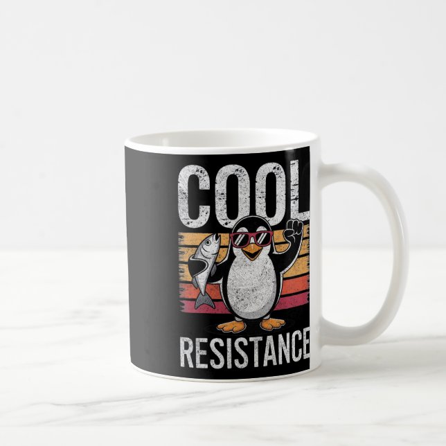 Subtle Cool Resistance Penguin Tariffs Protest Ant Coffee Mug (Right)