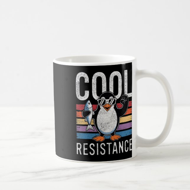 Subtle Cool Resistance Penguin Tariffs Protest Ant Coffee Mug (Right)