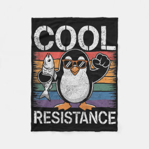 Subtle Cool Resistance Penguin Tariffs Protest Ant Fleece Blanket