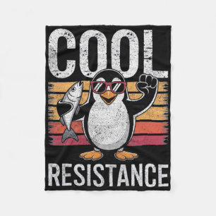Subtle Cool Resistance Penguin Tariffs Protest Ant Fleece Blanket