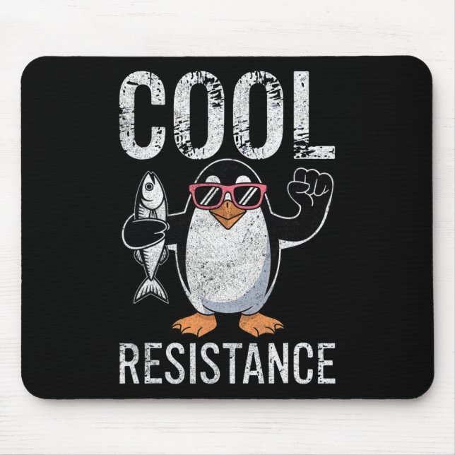 Subtle Cool Resistance Penguin Tariffs Protest Ant Mouse Pad (Front)