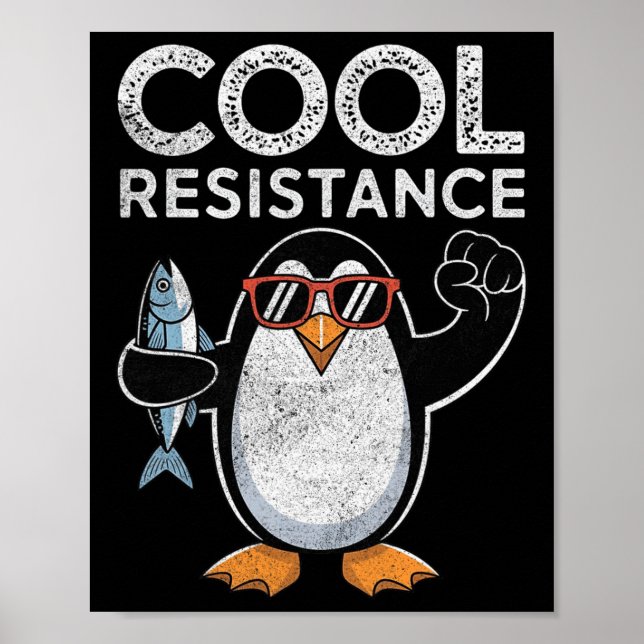 Subtle Cool Resistance Penguin Tariffs Protest Ant Poster (Front)