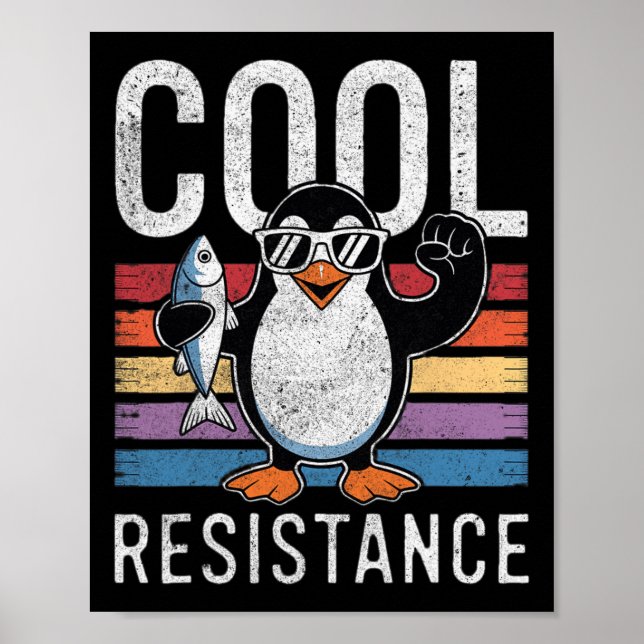 Subtle Cool Resistance Penguin Tariffs Protest Ant Poster (Front)