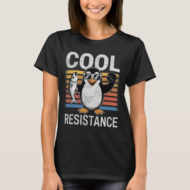 Subtle Cool Resistance Penguin Tariffs Protest Ant T-Shirt (Front)