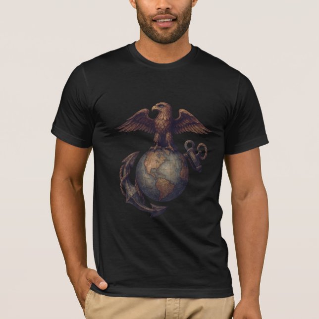 Subtle Eagle, Globe & Anchor Tri-Blend Shirt (Front)