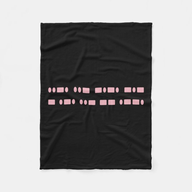 Subtle F--k Trump Morse Code Anti-mega Feminist Ri Fleece Blanket (Front)