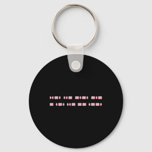 Subtle F--k Trump Morse Code Anti-mega Feminist Ri Key Ring