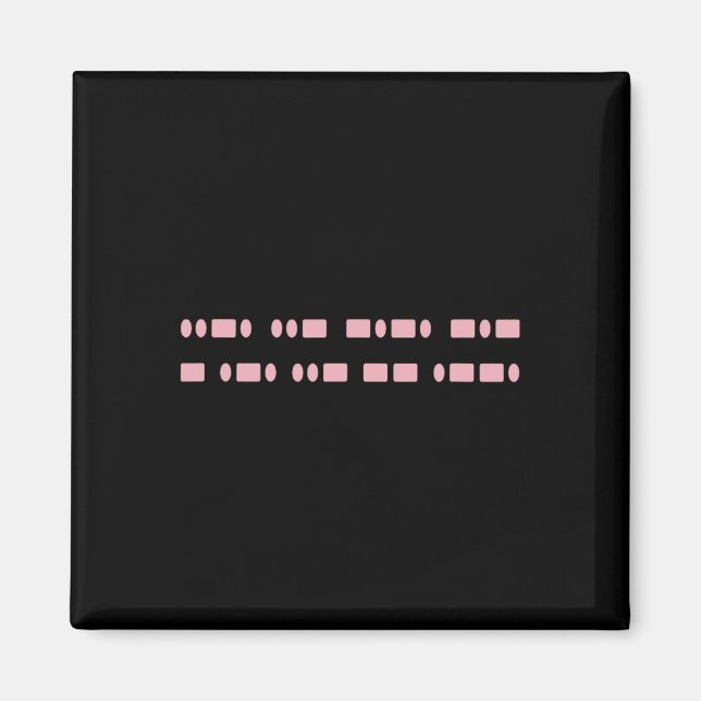 Subtle F--k Trump Morse Code Anti-mega Feminist Ri Magnet (Front)