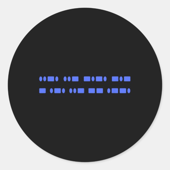 Subtle F T Morse Code Resistance 8647 Feminist Rig Classic Round Sticker (Front)