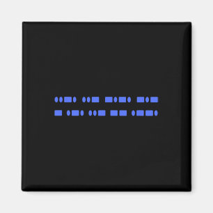 Subtle F T Morse Code Resistance 8647 Feminist Rig Magnet
