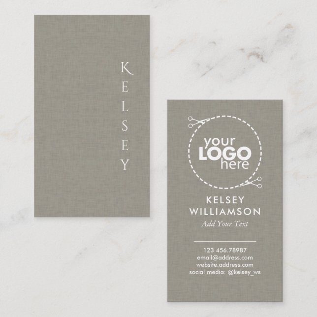 Subtle Fabric Elegant Logo Business Card (Front/Back)
