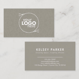 Subtle Fabric Texture Customisable Business Card